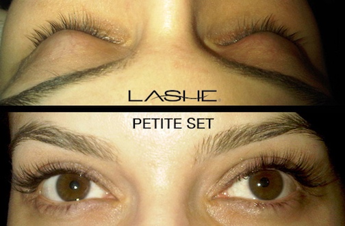 Eyelash extensions before and after10